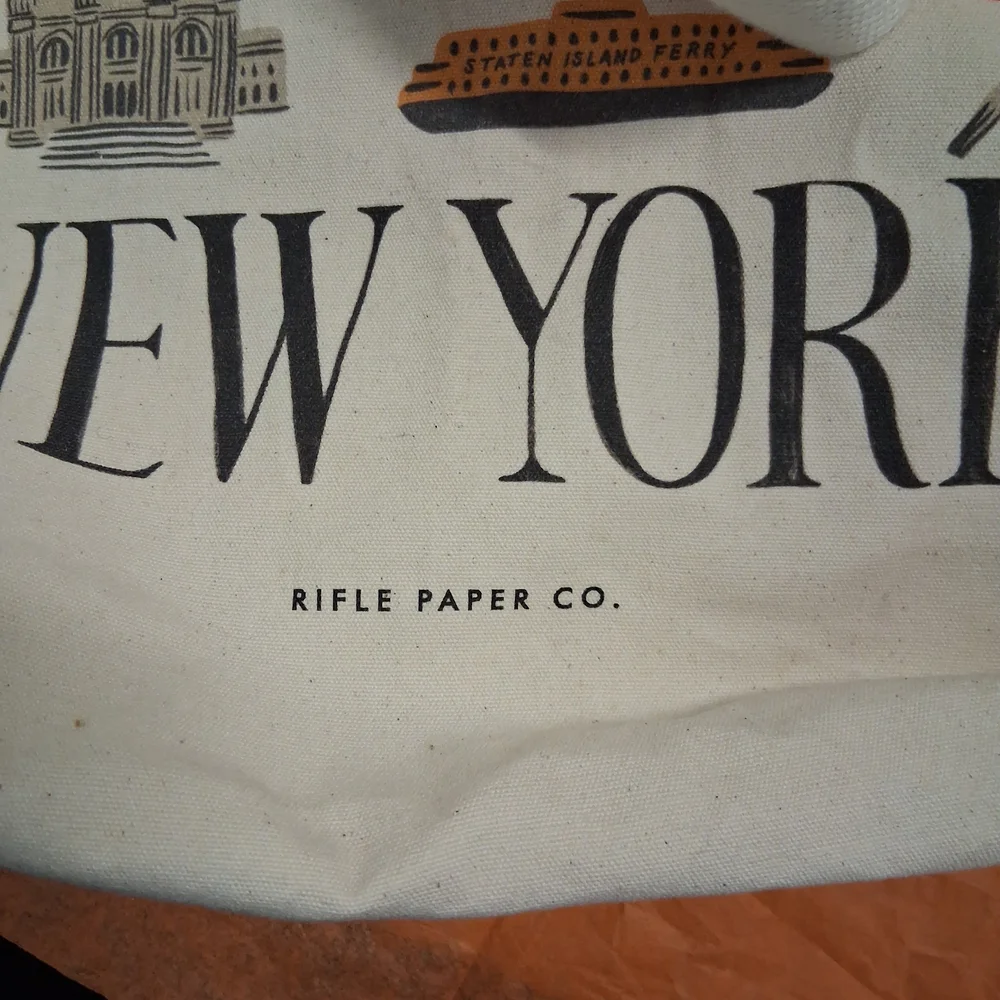 Rifle Paper Co. New York Canvas Tote Bag - Cream - Picture 3 of 5